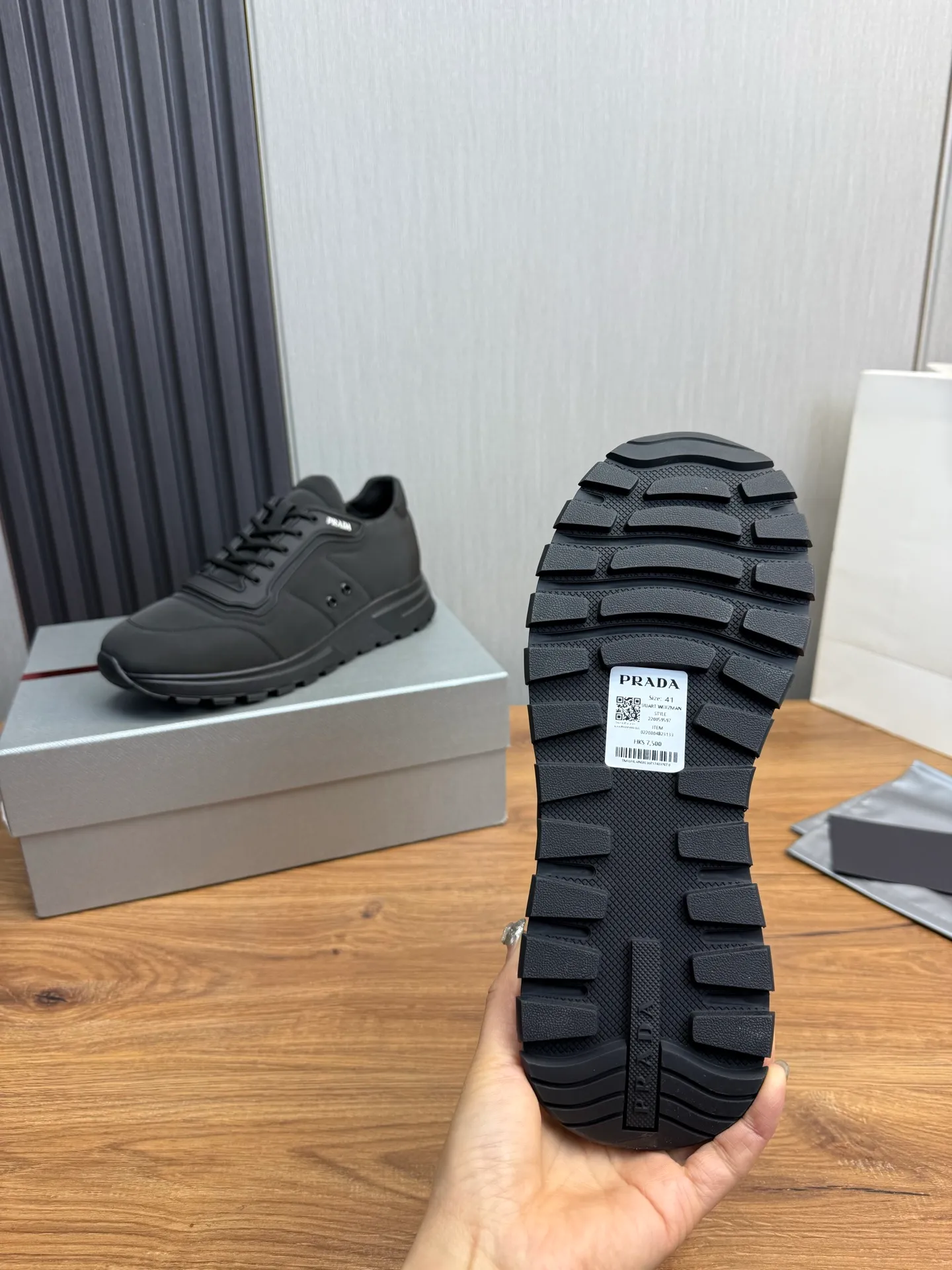 Men's shoes 💰560💰 [PRADA] Popular men's shoes shipped 👏Official website synchronized ⬆️Original imported waterproof fabric + cowhide lining, 1⃣️:1⃣️reproduction, original sole, 38-45 (45. Customized, non-refundable)